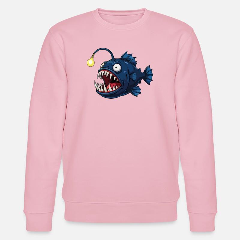 Deep-sea frogfish with light - Stanley/Stella CHANGER Unisex Organic Sweatshirt - cotton pink