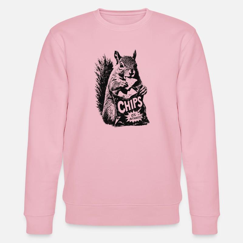 Chips Squirrel - Stanley/Stella CHANGER Unisex Organic Sweatshirt - cotton pink