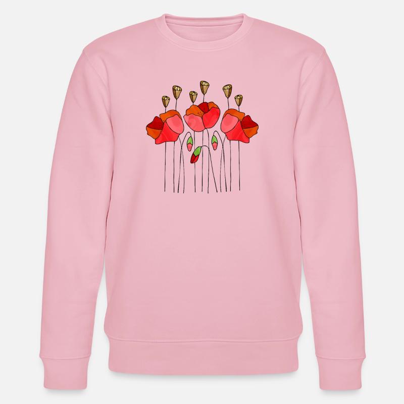 Blumen - Stanley/Stella Unisex Bio-Sweatshirt CHANGER - Hellrosa