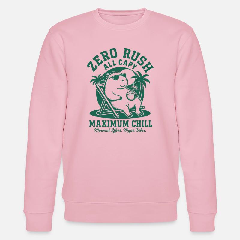 Zero Rush Capybara Chill - Stanley/Stella CHANGER Unisex Organic Sweatshirt - cotton pink
