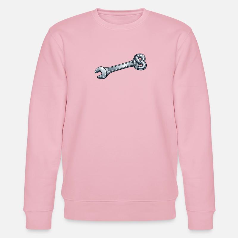 Clef à molette Bretzel - Sweat bio CHANGER Stanley/Stella Unisexe - rose pâle