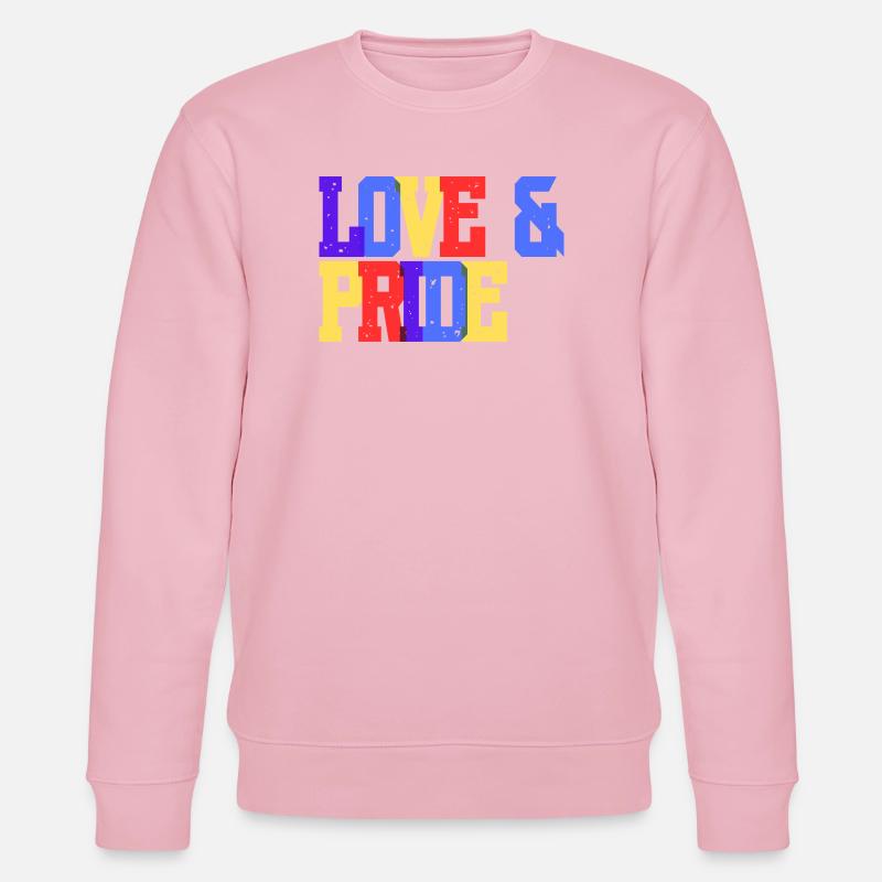 Liebe und Pride Regenbogen - Stanley/Stella Unisex Bio-Sweatshirt CHANGER - Hellrosa