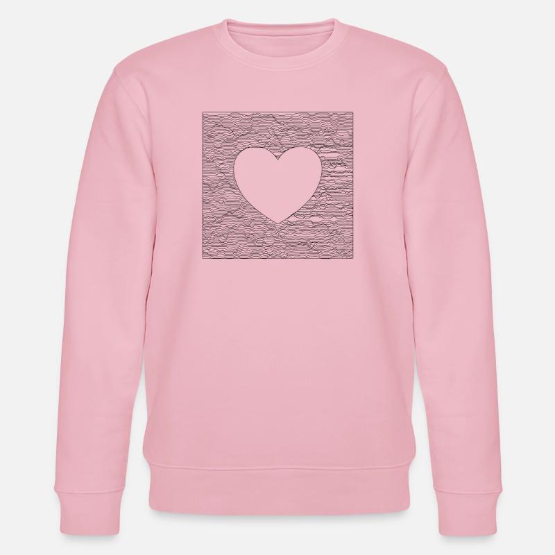 Ruhiges Herz – Schwarz - Stanley/Stella Unisex Bio-Sweatshirt CHANGER  - Hellrosa