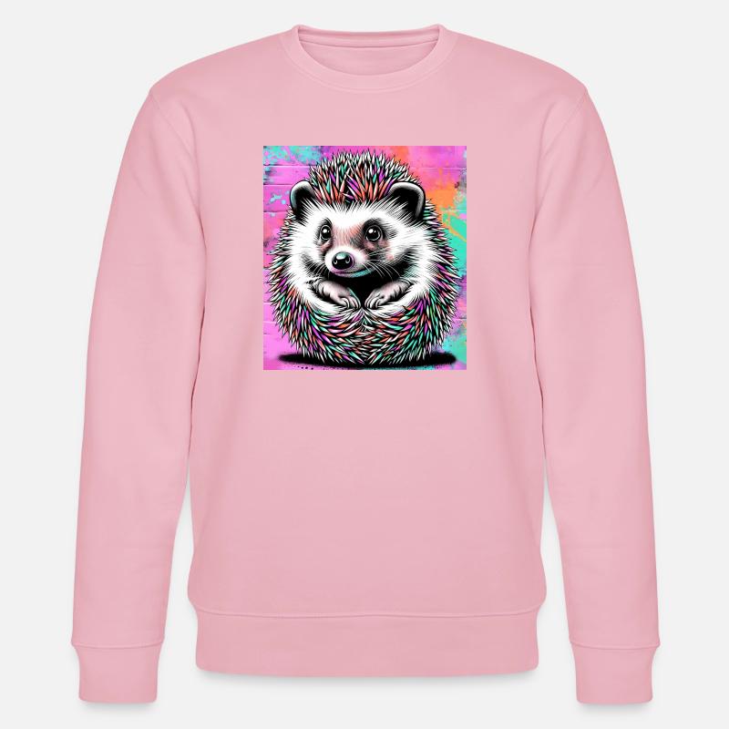 hedgehog - Stanley/Stella CHANGER Unisex Organic Sweatshirt - cotton pink