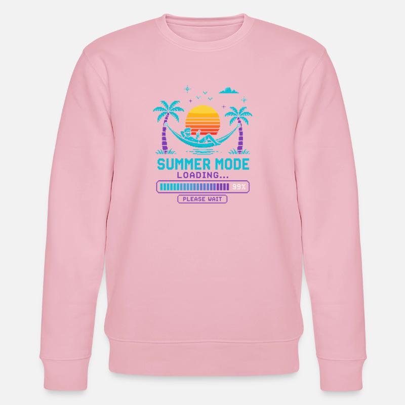 Summer Mode Loading: Sunset - Stanley/Stella CHANGER Unisex Organic Sweatshirt - cotton pink
