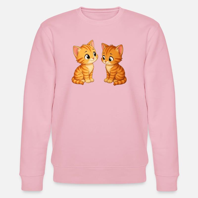 Deux mignons chatons - Sweat bio CHANGER Stanley/Stella Unisexe - rose pâle
