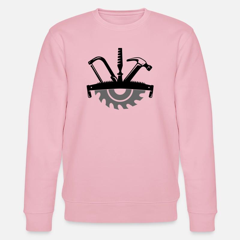 Carpenter Tool – Craftsman Logo - Stanley/Stella CHANGER Unisex Organic Sweatshirt - cotton pink