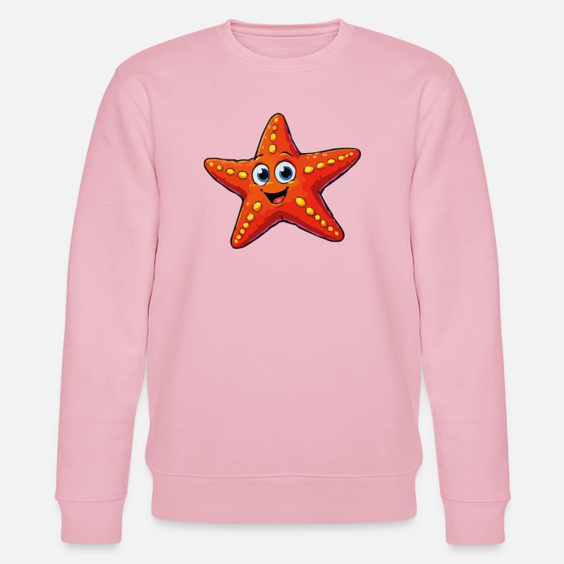 Seestern Cartoon - Stanley/Stella Unisex Bio-Sweatshirt CHANGER  - Hellrosa