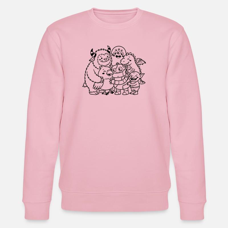 Monster niedlich - Stanley/Stella Unisex Bio-Sweatshirt CHANGER  - Hellrosa