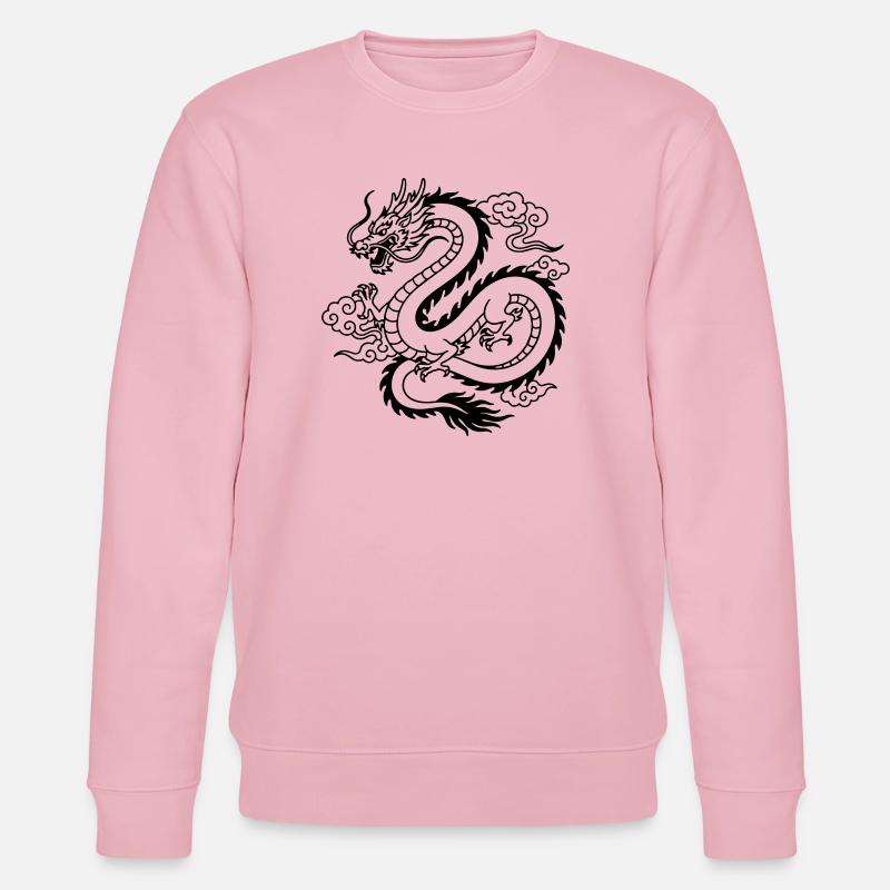 Chinesischer Drache - Stanley/Stella Unisex Bio-Sweatshirt CHANGER  - Hellrosa