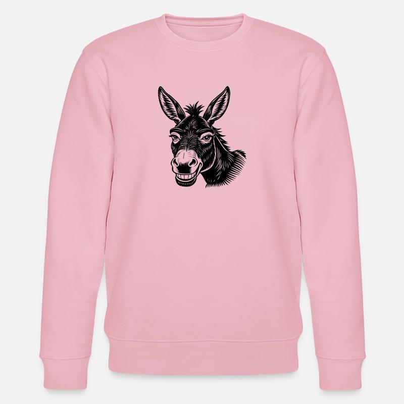 Esellächeln - Stanley/Stella Unisex Bio-Sweatshirt CHANGER  - Hellrosa