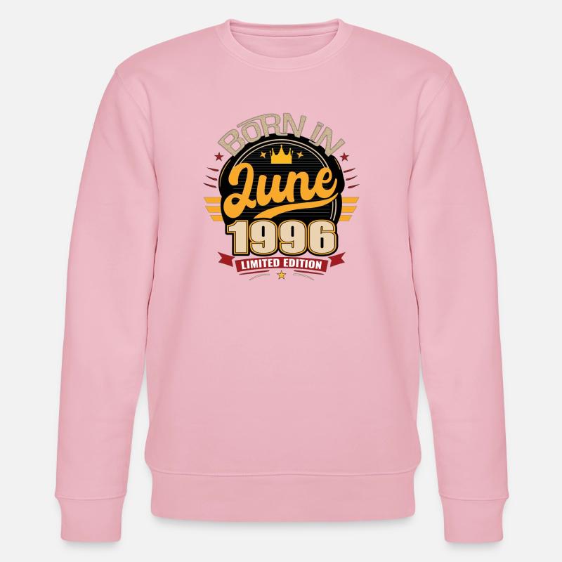 Born in June 1996 - Stanley/Stella CHANGER Unisex Organic Sweatshirt - cotton pink