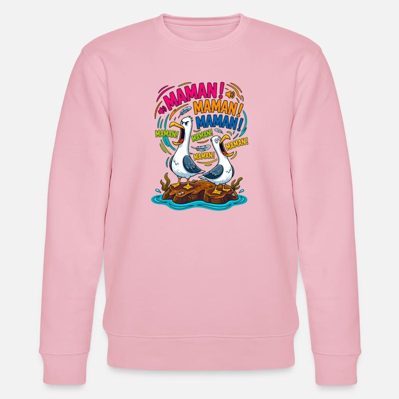 Mouettes Criant Maman Humour Mère - Sweat bio CHANGER Stanley/Stella Unisexe - rose pâle