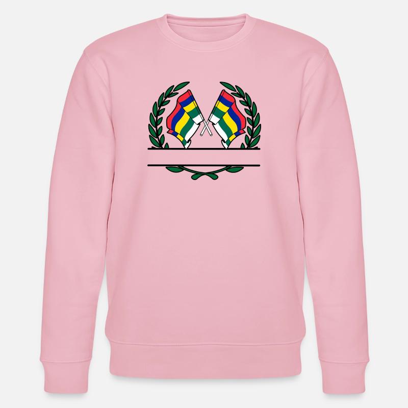 Terschelling Laurel Flags – Island Pride - Stanley/Stella CHANGER Unisex Organic Sweatshirt - cotton pink