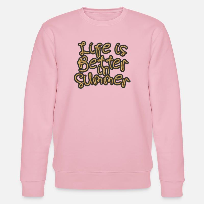 Life is better in summer - Stanley/Stella Unisex Bio-Sweatshirt CHANGER  - Hellrosa