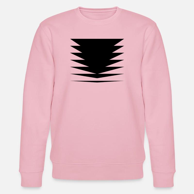 Black triangles design - Stanley/Stella CHANGER Unisex Organic Sweatshirt - cotton pink