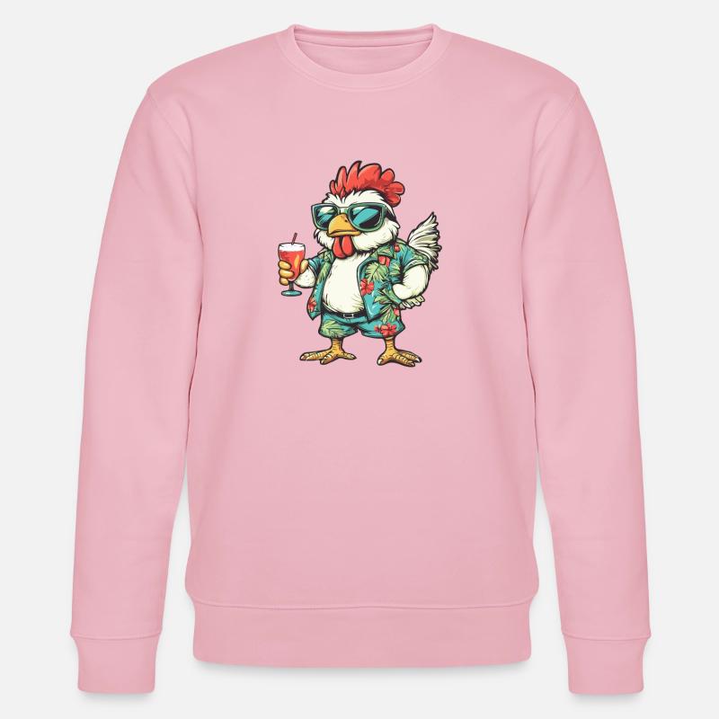 Igel Comic Sommer - Stanley/Stella Unisex Bio-Sweatshirt CHANGER - Hellrosa