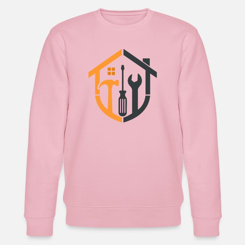 Hausmeister Wappen – Handwerker Logo - Stanley/Stella Unisex Bio-Sweatshirt CHANGER  - Hellrosa