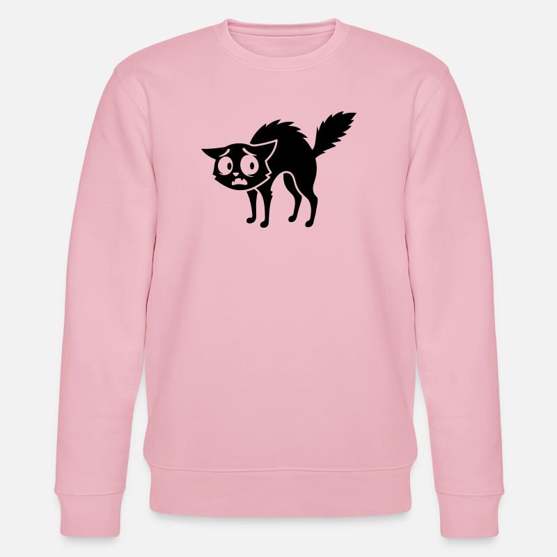 Frightened cat - Stanley/Stella CHANGER Unisex Organic Sweatshirt - cotton pink
