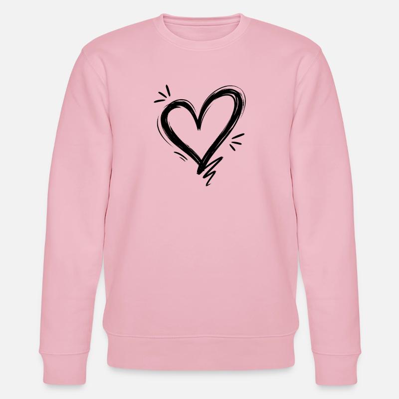 Cœur - Sweat bio CHANGER Stanley/Stella Unisexe - rose pâle