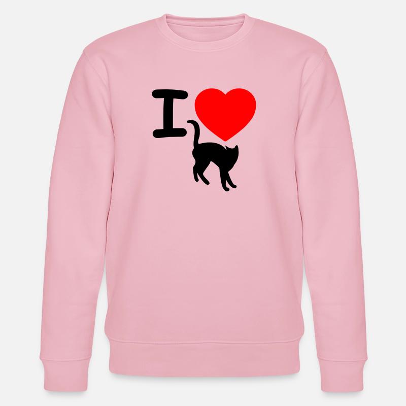 Katzen - Stanley/Stella Unisex Bio-Sweatshirt CHANGER  - Hellrosa