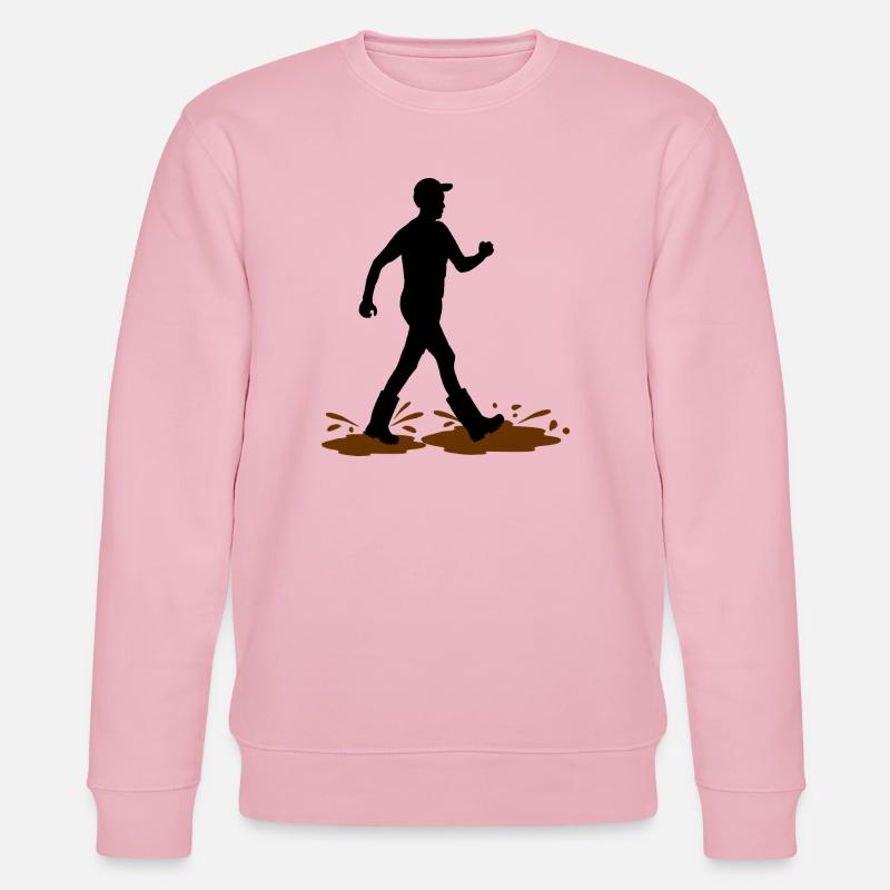 Wadloper Man – Mud Explorer - Stanley/Stella CHANGER Unisex Organic Sweatshirt - cotton pink