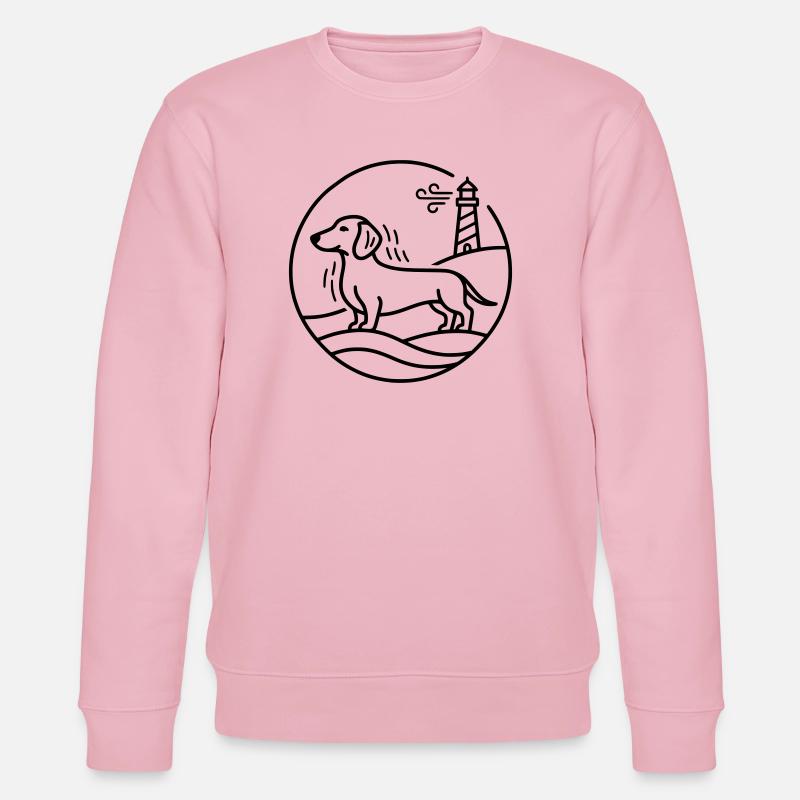 Dackel an de See  - Stanley/Stella Unisex Bio-Sweatshirt CHANGER  - Hellrosa