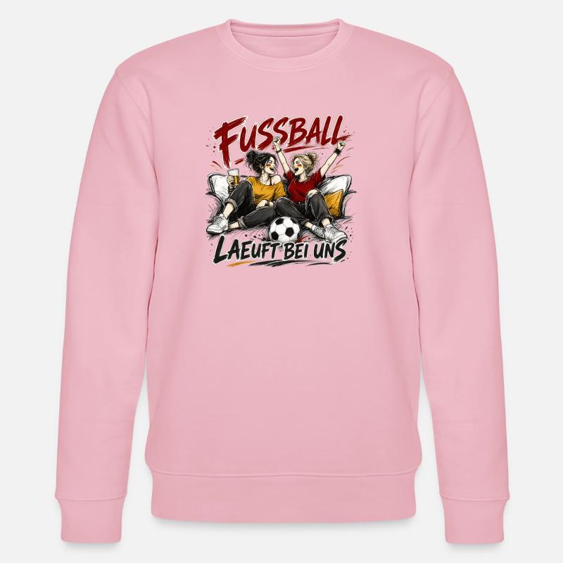 Fussballabend mit Freundinnen - Stanley/Stella Unisex Bio-Sweatshirt CHANGER  - Hellrosa