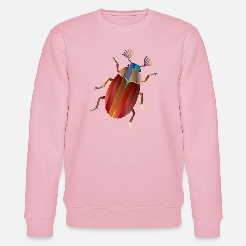 Bunter Maikäfer Retro Stil - Stanley/Stella Unisex Bio-Sweatshirt CHANGER - Hellrosa