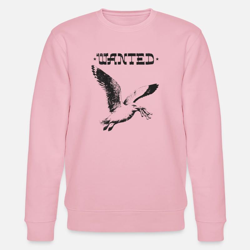 Wanted - Diebische Möwe - Stanley/Stella Unisex Bio-Sweatshirt CHANGER  - Hellrosa