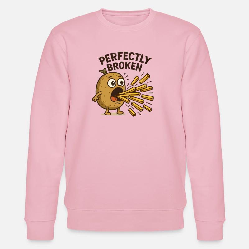Perfect Broken Potato - Stanley/Stella CHANGER Unisex Organic Sweatshirt - cotton pink