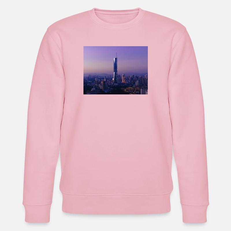 Silhouette du crépuscule avec flèche - Sweat bio CHANGER Stanley/Stella Unisexe - rose pâle