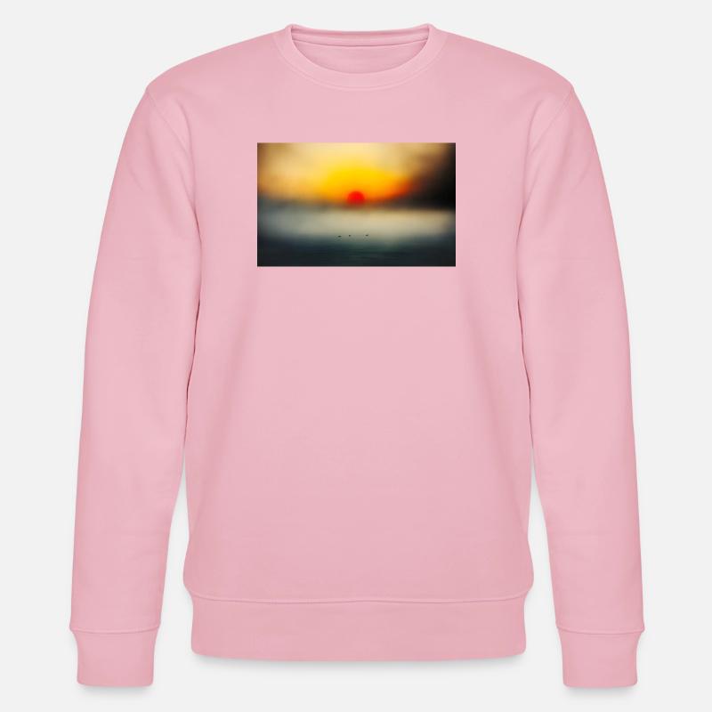 Abendstimmung am ruhigen Meer - Stanley/Stella Unisex Bio-Sweatshirt CHANGER  - Hellrosa