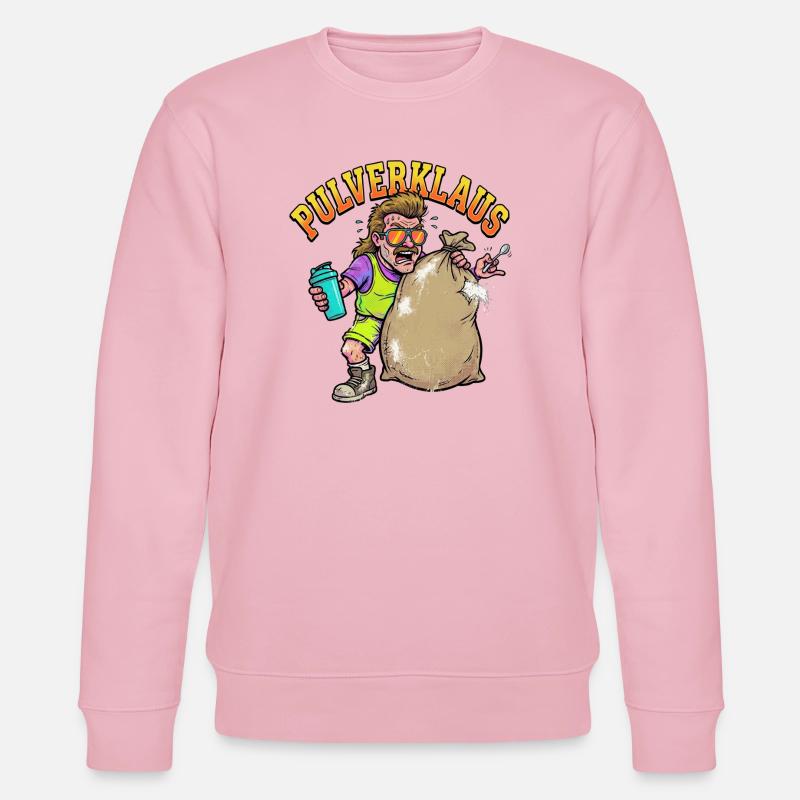 Pulverklaus: Protein oder Zauberpulver Gym - Stanley/Stella Unisex Bio-Sweatshirt CHANGER  - Hellrosa