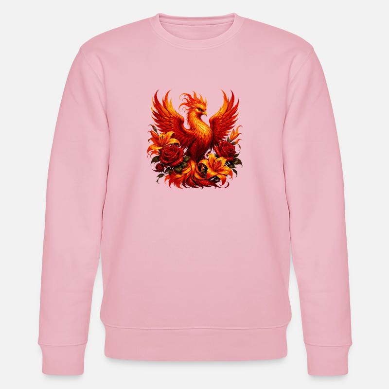 Feuerphönix im Rosenmeer - Stanley/Stella Unisex Bio-Sweatshirt CHANGER - Hellrosa