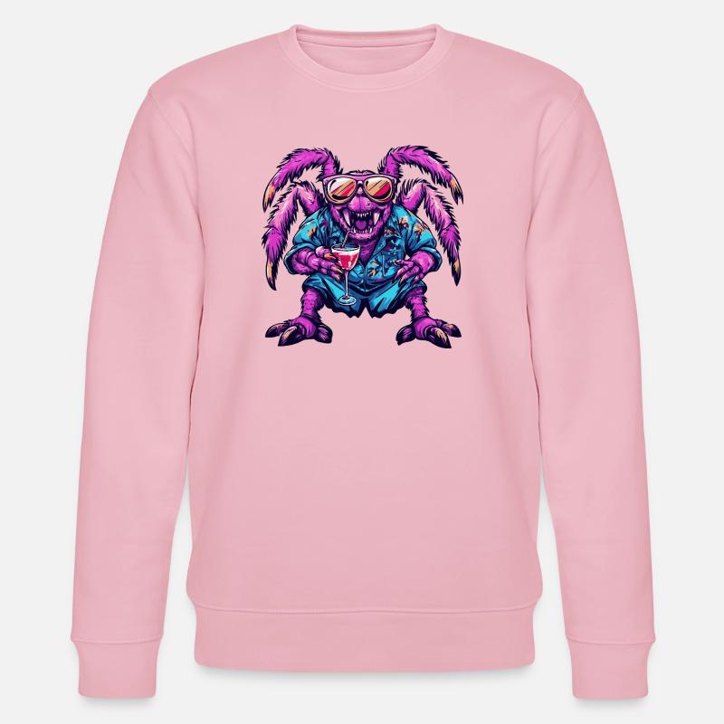Tarantula Comic Sommer - Stanley/Stella Unisex Bio-Sweatshirt CHANGER - Hellrosa