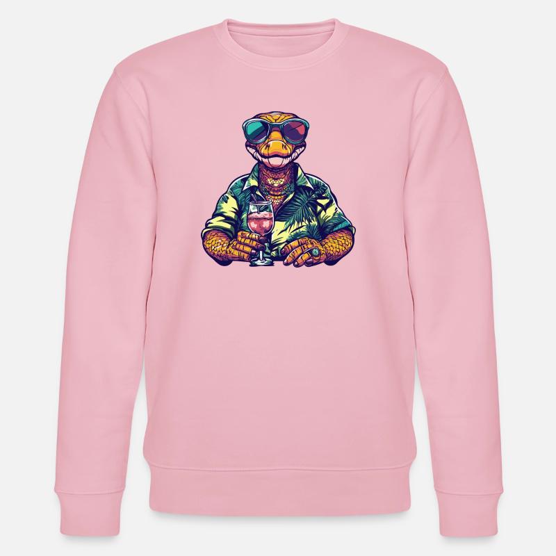 Snake Cobra Comic Summer - Stanley/Stella CHANGER Unisex Organic Sweatshirt - cotton pink