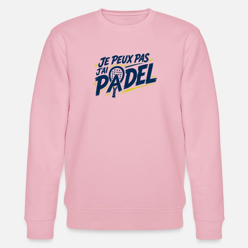Je peux pas j'ai Padel - Sweat bio CHANGER Stanley/Stella Unisexe - rose pâle