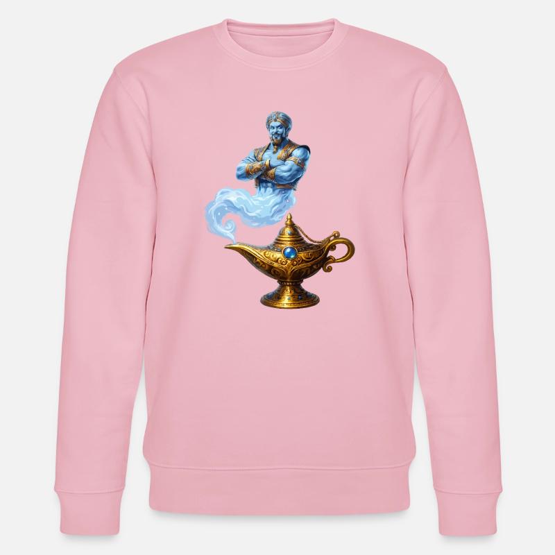 Génie bleu de Golden Lamp - Sweat bio CHANGER Stanley/Stella Unisexe - rose pâle