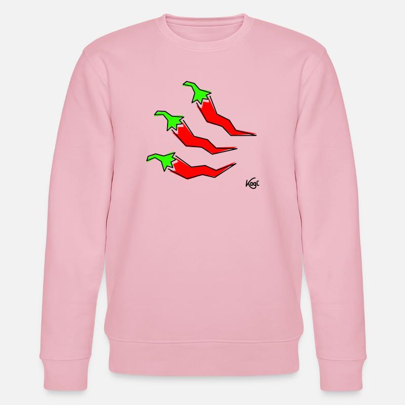 trois pepperonis - Sweat bio CHANGER Stanley/Stella Unisexe - rose pâle