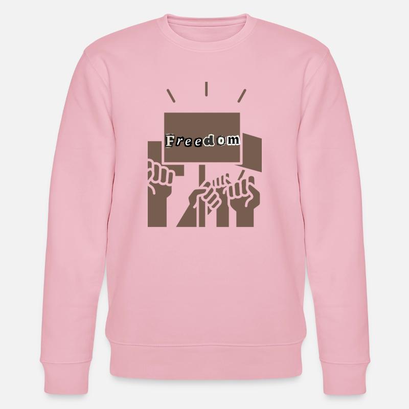 Freiheit - Stanley/Stella Unisex Bio-Sweatshirt CHANGER  - Hellrosa