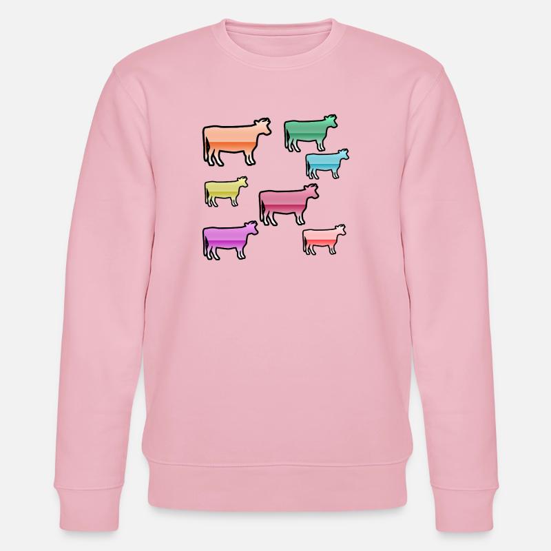 Vaches - Sweat bio CHANGER Stanley/Stella Unisexe - rose pâle