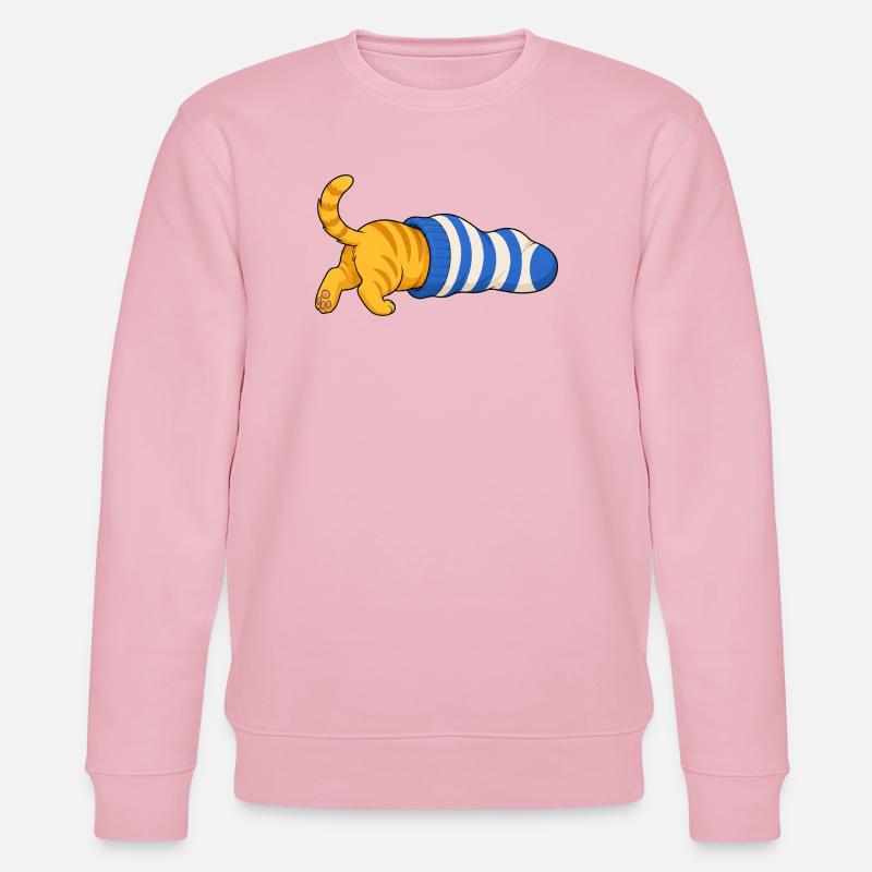 Cat in the sock - Stanley/Stella CHANGER Unisex Organic Sweatshirt - cotton pink