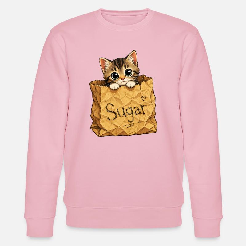 Kitten in a bag - Stanley/Stella CHANGER Unisex Organic Sweatshirt - cotton pink