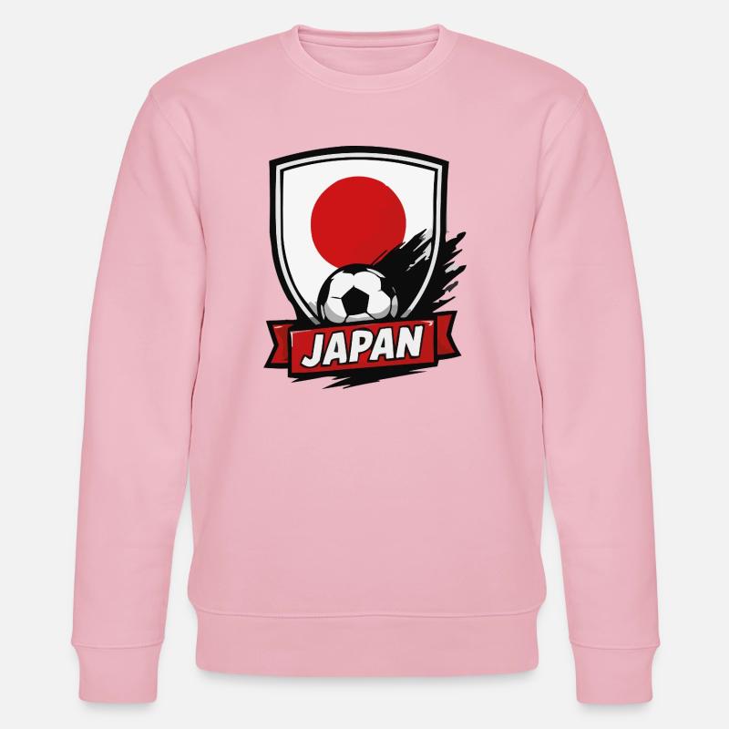 Japan Fußball Shield Logo - Stanley/Stella Unisex Bio-Sweatshirt CHANGER  - Hellrosa