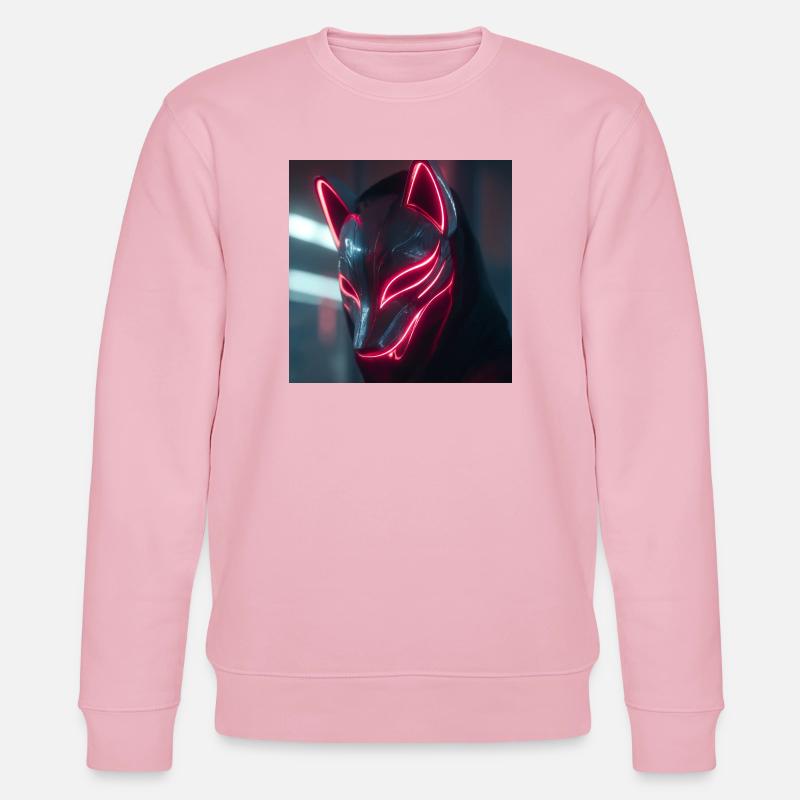 Neonfuchsmaske mit Leuchträndern - Stanley/Stella Unisex Bio-Sweatshirt CHANGER  - Hellrosa