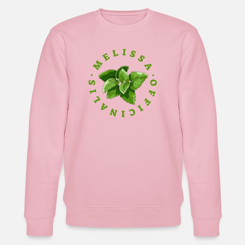 Zitronenmelisseblatt-Rundemblem - Stanley/Stella Unisex Bio-Sweatshirt CHANGER - Hellrosa