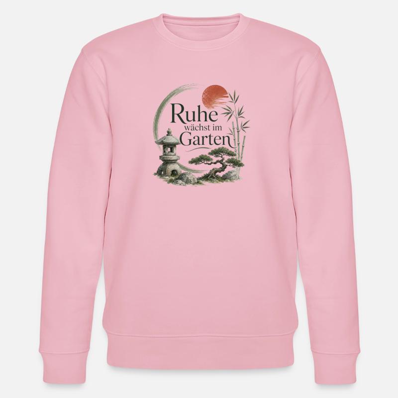 Ruhe wächst im Garten - Stanley/Stella Unisex Bio-Sweatshirt CHANGER  - Hellrosa