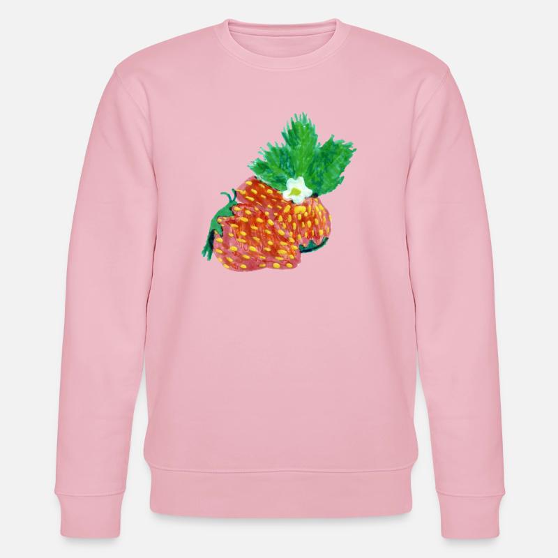 Erdbeeren Art - Stanley/Stella Unisex Bio-Sweatshirt CHANGER  - Hellrosa