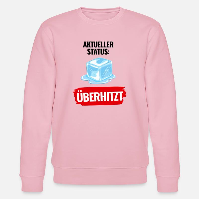 Aktueller_Status_Ueberhitzt Hitzewelle Sommer - Stanley/Stella Unisex Bio-Sweatshirt CHANGER  - Hellrosa
